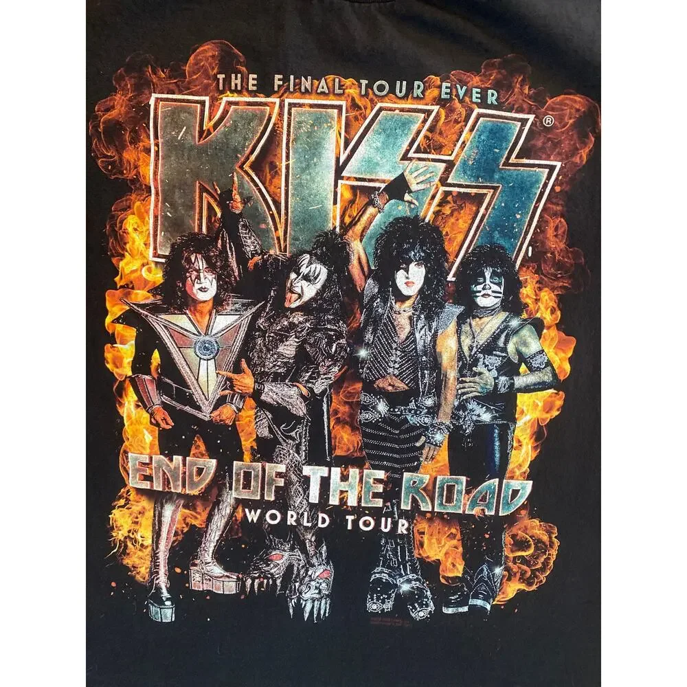 Kiss End of the Road World Tour Tshirt Mens Small Black 2019 - Picture 5 of 8
